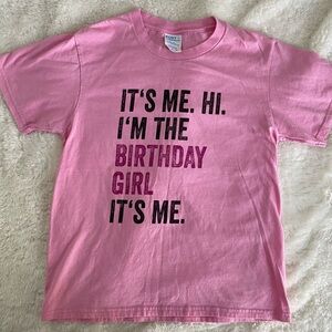 Gildan Pink Birthday Girl Tee